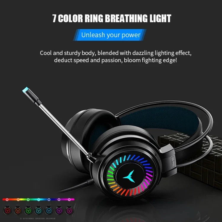 2 STÜCK G58 Kopfmontiertes kabelgebundenes Gaming-Headset mit Mikrofon, Kabellänge: ca. 2m, Schwarze Einzelsteckerversion, Schwarze 7.1 Single-USB-Version, Rosa bunte 3,5mm-Version, Weiße bunte 3,5mm-Version, Schwarze bunte 3,5mm-Version