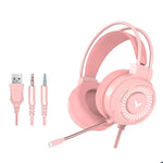 2 STÜCK G58 Kopfmontiertes kabelgebundenes Gaming-Headset mit Mikrofon, Kabellänge: ca. 2m, Schwarze Einzelsteckerversion, Schwarze 7.1 Single-USB-Version, Rosa bunte 3,5mm-Version, Weiße bunte 3,5mm-Version, Schwarze bunte 3,5mm-Version