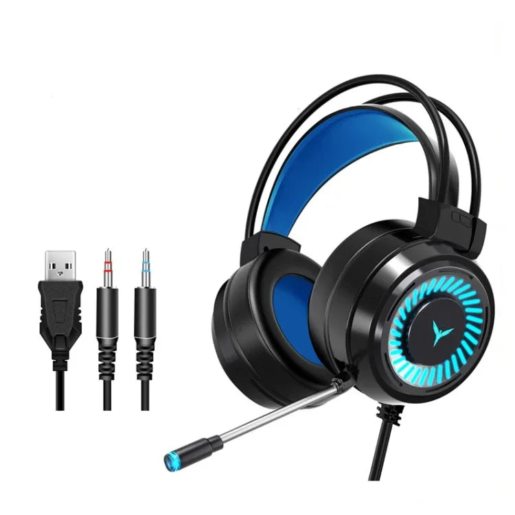 2 STÜCK G58 Kopfmontiertes kabelgebundenes Gaming-Headset mit Mikrofon, Kabellänge: ca. 2m, Schwarze Einzelsteckerversion, Schwarze 7.1 Single-USB-Version, Rosa bunte 3,5mm-Version, Weiße bunte 3,5mm-Version, Schwarze bunte 3,5mm-Version