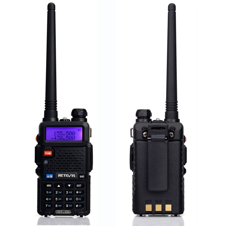 RETEVIS RT-5R 400-520MHz + 136-174MHz 128 Kanäle USB Zweiband Handfunkgerät, USB, EU-Stecker, UK-Stecker