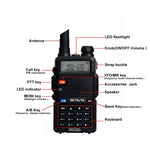 RETEVIS RT-5R 400-520MHz + 136-174MHz 128 Kanäle USB Zweiband Handfunkgerät, USB, EU-Stecker, UK-Stecker