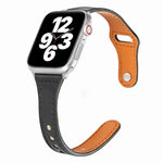 Universelles T-förmiges, dünnes Lederarmband mit umgekehrter Schnalle, für Apple Watch Ultra 49mm / Series 8&7 45mm / SE 2&6&SE&5&4 44mm / 3&2&1 42mm, für Apple Watch Series 8&7 41mm / SE 2&6&SE&5&4 40mm / 3&2&1 38mm