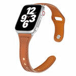 Universelles T-förmiges, dünnes Lederarmband mit umgekehrter Schnalle, für Apple Watch Ultra 49mm / Series 8&7 45mm / SE 2&6&SE&5&4 44mm / 3&2&1 42mm, für Apple Watch Series 8&7 41mm / SE 2&6&SE&5&4 40mm / 3&2&1 38mm