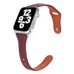 Universelles T-förmiges, dünnes Lederarmband mit umgekehrter Schnalle, für Apple Watch Ultra 49mm / Series 8&7 45mm / SE 2&6&SE&5&4 44mm / 3&2&1 42mm, für Apple Watch Series 8&7 41mm / SE 2&6&SE&5&4 40mm / 3&2&1 38mm