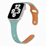 Universelles T-förmiges, dünnes Lederarmband mit umgekehrter Schnalle, für Apple Watch Ultra 49mm / Series 8&7 45mm / SE 2&6&SE&5&4 44mm / 3&2&1 42mm, für Apple Watch Series 8&7 41mm / SE 2&6&SE&5&4 40mm / 3&2&1 38mm