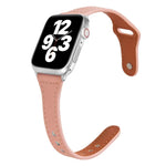 Universelles T-förmiges, dünnes Lederarmband mit umgekehrter Schnalle, für Apple Watch Ultra 49mm / Series 8&7 45mm / SE 2&6&SE&5&4 44mm / 3&2&1 42mm, für Apple Watch Series 8&7 41mm / SE 2&6&SE&5&4 40mm / 3&2&1 38mm