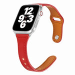 Universelles T-förmiges, dünnes Lederarmband mit umgekehrter Schnalle, für Apple Watch Ultra 49mm / Series 8&7 45mm / SE 2&6&SE&5&4 44mm / 3&2&1 42mm, für Apple Watch Series 8&7 41mm / SE 2&6&SE&5&4 40mm / 3&2&1 38mm