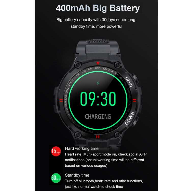 K22 Smartwatch mit 1,28-Zoll-IPS-Bildschirm, unterstützt Menstruationszyklus-Erinnerung, Bluetooth-Anrufe und Schlafüberwachung.