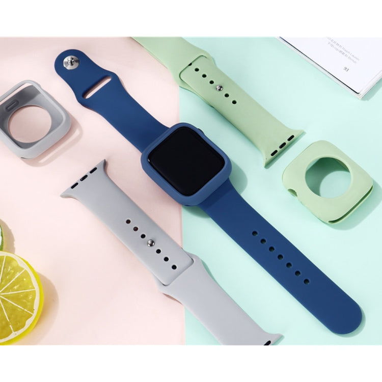 Uhrenarmband aus Silikon-Ersatzband + Uhrenschutzhülle, für Apple Watch Series 9 / 8 / 7 41mm, für Apple Watch Series 9 / 8 / 7 45mm