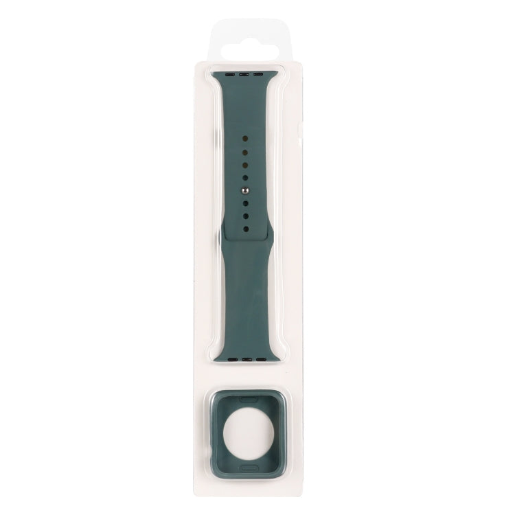 Uhrenarmband aus Silikon-Ersatzband + Uhrenschutzhülle, für Apple Watch Series 9 / 8 / 7 41mm, für Apple Watch Series 9 / 8 / 7 45mm
