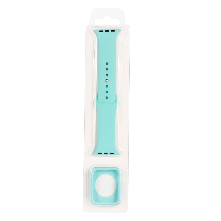 Uhrenarmband aus Silikon-Ersatzband + Uhrenschutzhülle, für Apple Watch Series 9 / 8 / 7 41mm, für Apple Watch Series 9 / 8 / 7 45mm