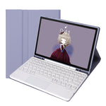 YT098B-A Abnehmbare Candy Color Hautgefühl Textur Runde Tastenkappe Bluetooth-Tastatur Lederhülle mit Touch-Steuerung Für iPad Air 11 2024 / 2025 / Air 4 10,9 2020 / Air 5 10,9 2022 (Lila), Für iPad 9,7 Zoll 2018 & 2017 / Pro 9,7 Zoll / Air 2 / Air
