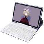 YT11B Abnehmbare Candy Color Hautgefühl Textur Runde Tastenkappe Bluetooth-Tastatur Lederhülle Für iPad Air 4 2020 / Air 5 2022 / Pro 11 Zoll 2022 / 2021 / 2020 / 2018 (Weiß Eis), iPad 10,2 2020 & 2019 / Air 2019 / Pro 10,5 Zoll