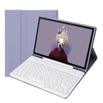 YT11B Abnehmbare Candy Color Hautgefühl Textur Runde Tastenkappe Bluetooth-Tastatur Lederhülle Für iPad Air 4 2020 / Air 5 2022 / Pro 11 Zoll 2022 / 2021 / 2020 / 2018 (Weiß Eis), iPad 10,2 2020 & 2019 / Air 2019 / Pro 10,5 Zoll