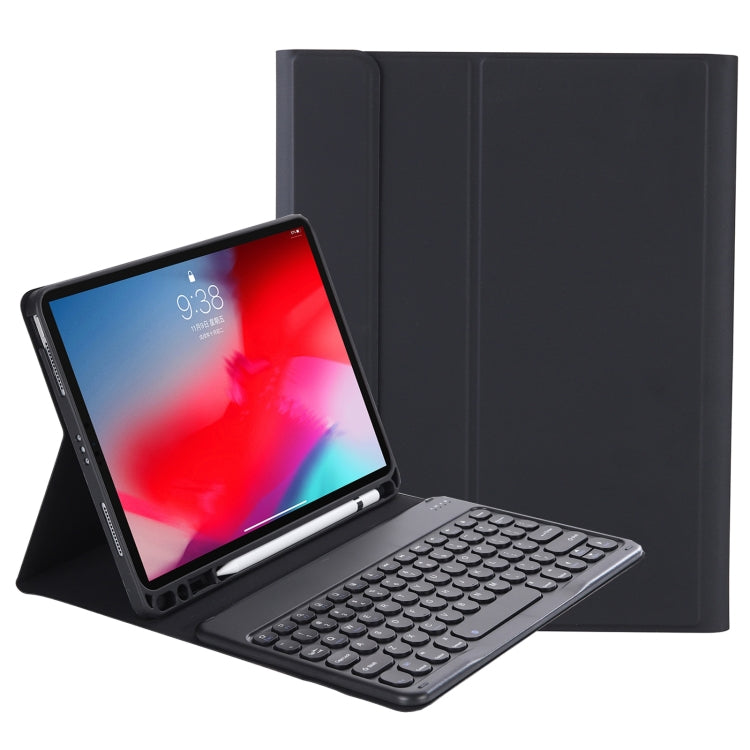 YT11B Abnehmbare Candy Color Hautgefühl Textur Runde Tastenkappe Bluetooth-Tastatur Lederhülle Für iPad Air 4 2020 / Air 5 2022 / Pro 11 Zoll 2022 / 2021 / 2020 / 2018 (Weiß Eis), iPad 10,2 2020 & 2019 / Air 2019 / Pro 10,5 Zoll