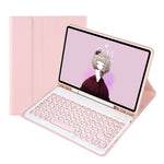 YT11B Abnehmbare Candy Color Hautgefühl Textur Runde Tastenkappe Bluetooth-Tastatur Lederhülle Für iPad Air 4 2020 / Air 5 2022 / Pro 11 Zoll 2022 / 2021 / 2020 / 2018 (Weiß Eis), iPad 10,2 2020 & 2019 / Air 2019 / Pro 10,5 Zoll