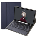 YA098B-A Abnehmbare Lammlederstruktur Rundtasten Bluetooth Tastatur Lederhülle mit Touch-Steuerung & Stifthalter & Ständer, Für iPad Air 5 / 4 10,9 Zoll 2020 / Pro 11 Zoll 2020 / 2018, Für iPad 10,2 (2020) & (2019) / Air 3 10,5 Zoll / Pro 10,5 Zoll
