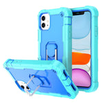 PC + Rubber 3-layers Shockproof Protective Case with Rotating Holder, For iPhone 8 Plus / 7 Plus, For iPhone 11, For iPhone 11 Pro, For iPhone 11 Pro Max