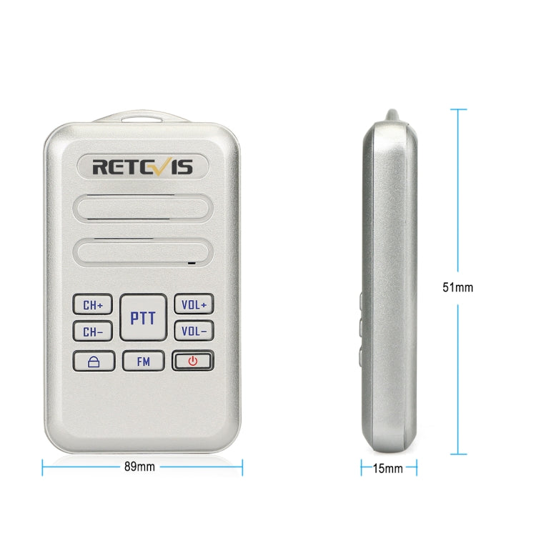 RETEVIS RT20 2W 400-470MHz 16 Kanäle Mini FM Radio Zwei-Wege-Handfunkgerät, RT20, US-Stecker, RT20, EU-Stecker