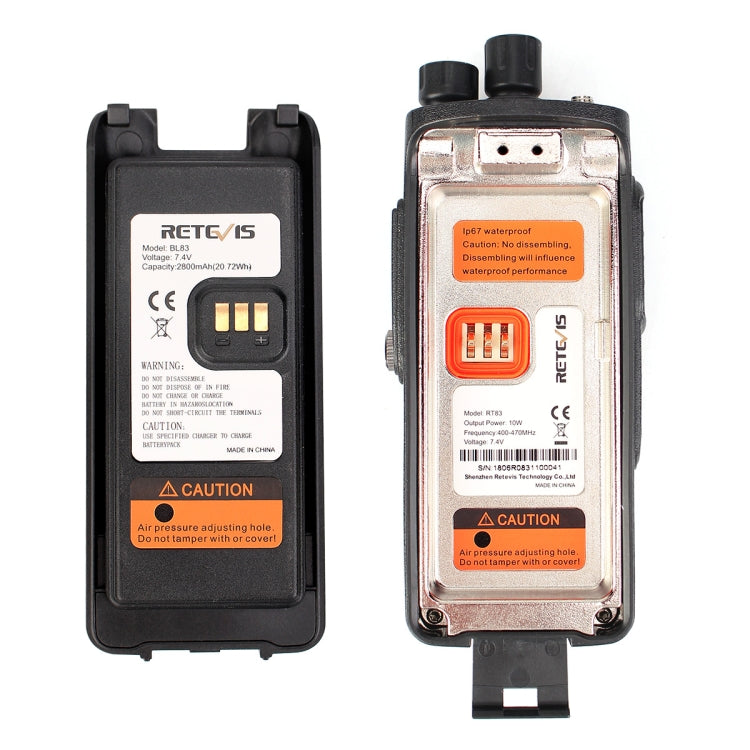 RETEVIS RT83 10W 400-470MHz 1024 Kanäle wasserdichtes DMR Digital Dual-Time Zwei-Wege-Handfunkgerät, GPS-Version, RT83, GPS-Version