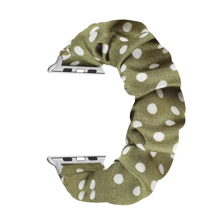 Haargummi-Stoffarmband mit Punkten, für Apple Watch Ultra 49mm / Series 8&7 45mm / SE 2&6&SE&5&4 44mm / 3&2&1 42mm, für Apple Watch Series 8&7 41mm / SE 2&6&SE&5&4 40mm / 3&2&1 38mm, für Apple Watch Series 7 41mm / 6 & SE & 5 & 4 40mm / 3 & 2 & 1 38mm