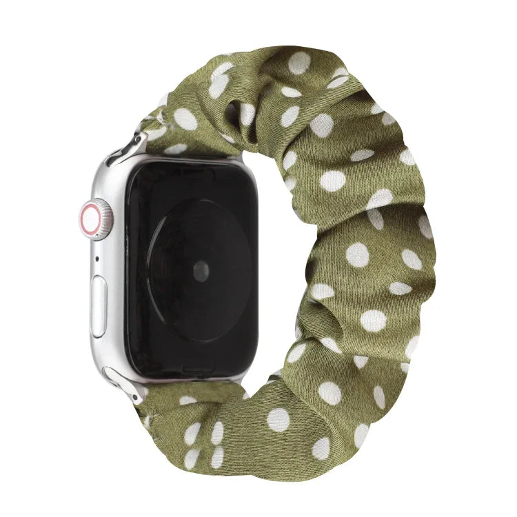 Haargummi-Stoffarmband mit Punkten, für Apple Watch Ultra 49mm / Series 8&7 45mm / SE 2&6&SE&5&4 44mm / 3&2&1 42mm, für Apple Watch Series 8&7 41mm / SE 2&6&SE&5&4 40mm / 3&2&1 38mm, für Apple Watch Series 7 41mm / 6 & SE & 5 & 4 40mm / 3 & 2 & 1 38mm
