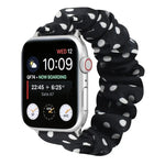 Haargummi-Stoffarmband mit Punkten, für Apple Watch Ultra 49mm / Series 8&7 45mm / SE 2&6&SE&5&4 44mm / 3&2&1 42mm, für Apple Watch Series 8&7 41mm / SE 2&6&SE&5&4 40mm / 3&2&1 38mm, für Apple Watch Series 7 41mm / 6 & SE & 5 & 4 40mm / 3 & 2 & 1 38mm