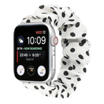Haargummi-Stoffarmband mit Punkten, für Apple Watch Ultra 49mm / Series 8&7 45mm / SE 2&6&SE&5&4 44mm / 3&2&1 42mm, für Apple Watch Series 8&7 41mm / SE 2&6&SE&5&4 40mm / 3&2&1 38mm, für Apple Watch Series 7 41mm / 6 & SE & 5 & 4 40mm / 3 & 2 & 1 38mm