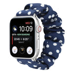 Haargummi-Stoffarmband mit Punkten, für Apple Watch Ultra 49mm / Series 8&7 45mm / SE 2&6&SE&5&4 44mm / 3&2&1 42mm, für Apple Watch Series 8&7 41mm / SE 2&6&SE&5&4 40mm / 3&2&1 38mm, für Apple Watch Series 7 41mm / 6 & SE & 5 & 4 40mm / 3 & 2 & 1 38mm