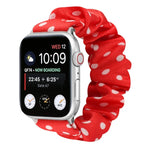 Haargummi-Stoffarmband mit Punkten, für Apple Watch Ultra 49mm / Series 8&7 45mm / SE 2&6&SE&5&4 44mm / 3&2&1 42mm, für Apple Watch Series 8&7 41mm / SE 2&6&SE&5&4 40mm / 3&2&1 38mm, für Apple Watch Series 7 41mm / 6 & SE & 5 & 4 40mm / 3 & 2 & 1 38mm
