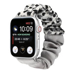 Schmetterlingsmuster Haargummi Stoff Uhrenarmband, Für Apple Watch Ultra 49mm / Series 8&7 45mm / SE 2&6&SE&5&4 44mm / 3&2&1 42mm, Für Apple Watch Series 8&7 41mm / SE 2&6&SE&5&4 40mm / 3&2&1 38mm
