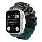 Schmetterlingsmuster Haargummi Stoff Uhrenarmband, Für Apple Watch Ultra 49mm / Series 8&7 45mm / SE 2&6&SE&5&4 44mm / 3&2&1 42mm, Für Apple Watch Series 8&7 41mm / SE 2&6&SE&5&4 40mm / 3&2&1 38mm