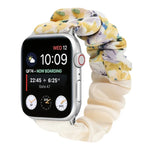 Schmetterlingsmuster Haargummi Stoff Uhrenarmband, Für Apple Watch Ultra 49mm / Series 8&7 45mm / SE 2&6&SE&5&4 44mm / 3&2&1 42mm, Für Apple Watch Series 8&7 41mm / SE 2&6&SE&5&4 40mm / 3&2&1 38mm