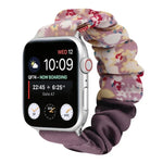 Schmetterlingsmuster Haargummi Stoff Uhrenarmband, Für Apple Watch Ultra 49mm / Series 8&7 45mm / SE 2&6&SE&5&4 44mm / 3&2&1 42mm, Für Apple Watch Series 8&7 41mm / SE 2&6&SE&5&4 40mm / 3&2&1 38mm
