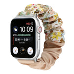 Schmetterlingsmuster Haargummi Stoff Uhrenarmband, Für Apple Watch Ultra 49mm / Series 8&7 45mm / SE 2&6&SE&5&4 44mm / 3&2&1 42mm, Für Apple Watch Series 8&7 41mm / SE 2&6&SE&5&4 40mm / 3&2&1 38mm