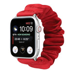 Schmetterlingsmuster Haargummi Stoff Uhrenarmband, Für Apple Watch Ultra 49mm / Series 8&7 45mm / SE 2&6&SE&5&4 44mm / 3&2&1 42mm, Für Apple Watch Series 8&7 41mm / SE 2&6&SE&5&4 40mm / 3&2&1 38mm