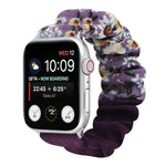 Schmetterlingsmuster Haargummi Stoff Uhrenarmband, Für Apple Watch Ultra 49mm / Series 8&7 45mm / SE 2&6&SE&5&4 44mm / 3&2&1 42mm, Für Apple Watch Series 8&7 41mm / SE 2&6&SE&5&4 40mm / 3&2&1 38mm