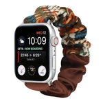 Schmetterlingsmuster Haargummi Stoff Uhrenarmband, Für Apple Watch Ultra 49mm / Series 8&7 45mm / SE 2&6&SE&5&4 44mm / 3&2&1 42mm, Für Apple Watch Series 8&7 41mm / SE 2&6&SE&5&4 40mm / 3&2&1 38mm