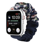 Schmetterlingsmuster Haargummi Stoff Uhrenarmband, Für Apple Watch Ultra 49mm / Series 8&7 45mm / SE 2&6&SE&5&4 44mm / 3&2&1 42mm, Für Apple Watch Series 8&7 41mm / SE 2&6&SE&5&4 40mm / 3&2&1 38mm