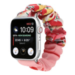 Schmetterlingsmuster Haargummi Stoff Uhrenarmband, Für Apple Watch Ultra 49mm / Series 8&7 45mm / SE 2&6&SE&5&4 44mm / 3&2&1 42mm, Für Apple Watch Series 8&7 41mm / SE 2&6&SE&5&4 40mm / 3&2&1 38mm