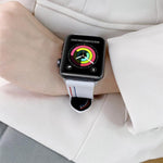 Three Lines Canvas Replacement Strap Watchband, For Apple Watch Series 7  41mm / & 6 & SE & 5 & 4 40mm, For Apple Watch Series  7  45mm / & 6 & SE & 5 & 4 44mm