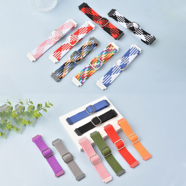 Verstellbares geflochtenes Nylon-Elastik-Ersatzarmband, für Samsung Galaxy Watch Active2 40 mm, für Samsung Galaxy Watch Active, für Samsung Galaxy Watch Active2 44 mm