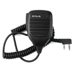 RETEVIS C9001 Handmikrofon mit PTT-Taste und 2-Pin-Stecker, C9001