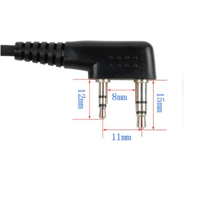 RETEVIS C9001 Handmikrofon mit PTT-Taste und 2-Pin-Stecker, C9001