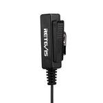 RETEVIS TK 2 Pin Long Clip Air Guide Covert Acoustic Tube Earpiece Speaker Microphone for H-777 / RT-5R / RT-5RV / RT-B6, TK Long Clip