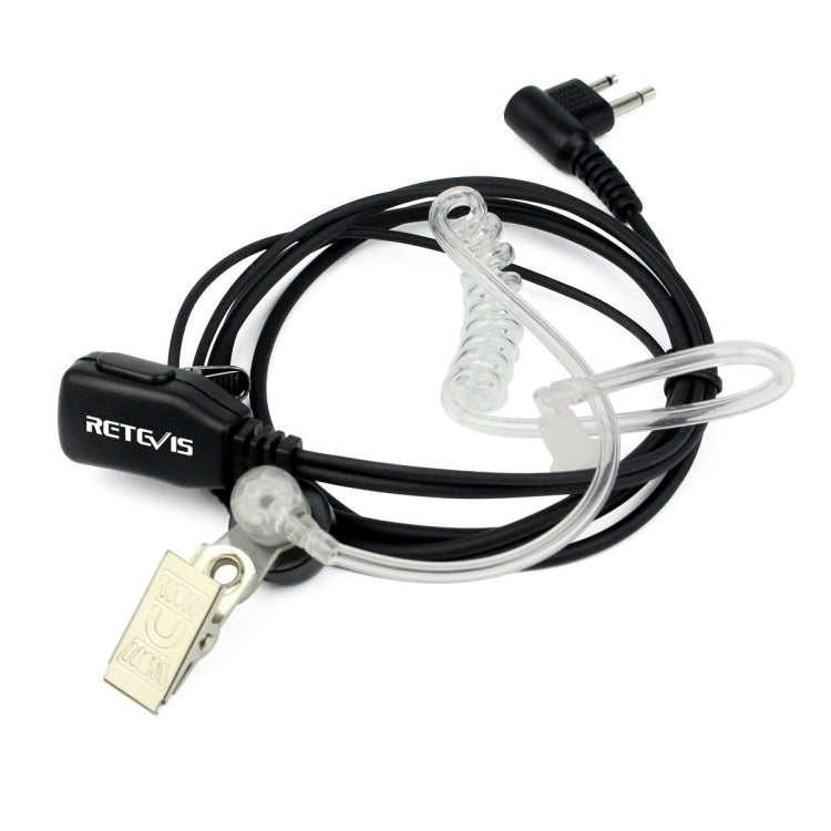 RETEVIS C9025 M 2 Pin PTT Luftschallschlauch Lärmreduzierung Verdecktes Akustik-Ohrhörer-Mikrofon, C9025