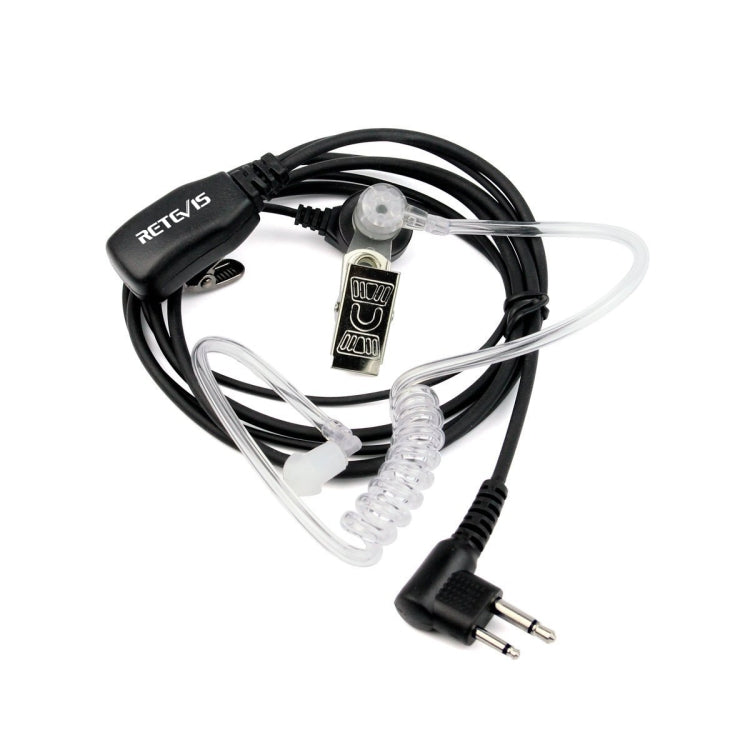 RETEVIS C9025 M 2 Pin PTT Luftschallschlauch Lärmreduzierung Verdecktes Akustik-Ohrhörer-Mikrofon, C9025