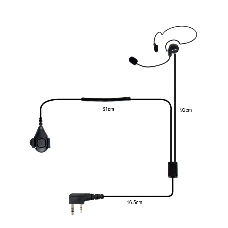 RETEVIS K-C2F 2-Pin PTT Finger-Ohrhörer Mikrofon für H-777/RT-5R/ 888s/UV5R, K-C2F