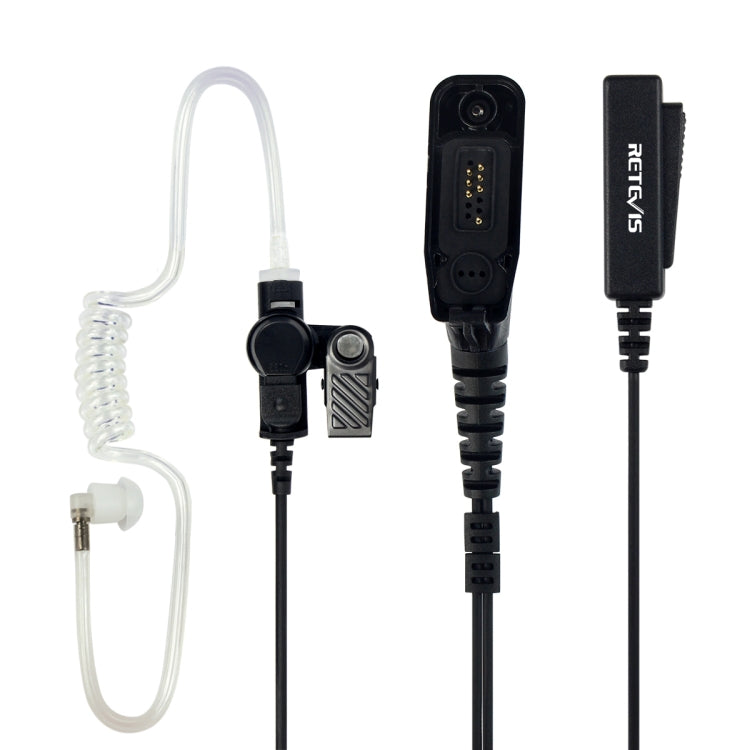 RETEVIS R-1M21 Zweidraht Großes PTT Akustikschlauch Ohrhörer Mikrofon für Motorola XPR6000/XPR6550/DP4800/DP4801, R-1M21