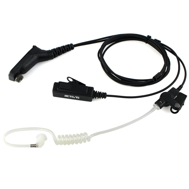 RETEVIS R-1M21 Zweidraht Großes PTT Akustikschlauch Ohrhörer Mikrofon für Motorola XPR6000/XPR6550/DP4800/DP4801, R-1M21